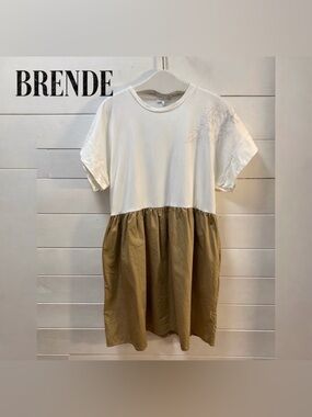 BRENDE Two-Tone Casual Dress – XL